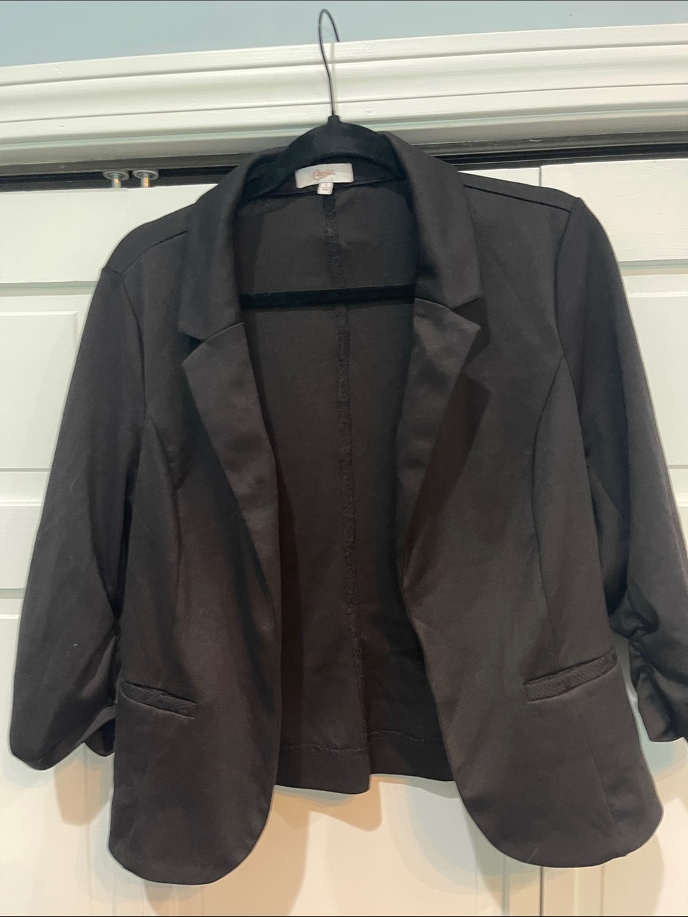 Candie's Black Open-Front Blazer